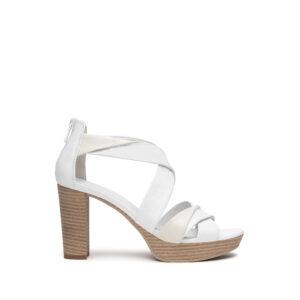 Ledersandalen von NeroGiardini bestehen aus hochwertigem Leder, haben einen Reißverschluss und einen 4 cm Blockabsatz bieten sie hohen Komfort.